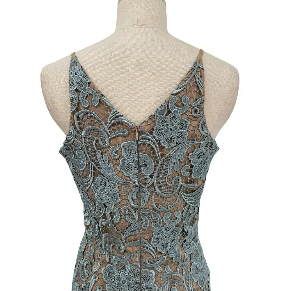 Dress The Population Allie Lace Dress Mini Blue Size Medium - Picture 7 of 12